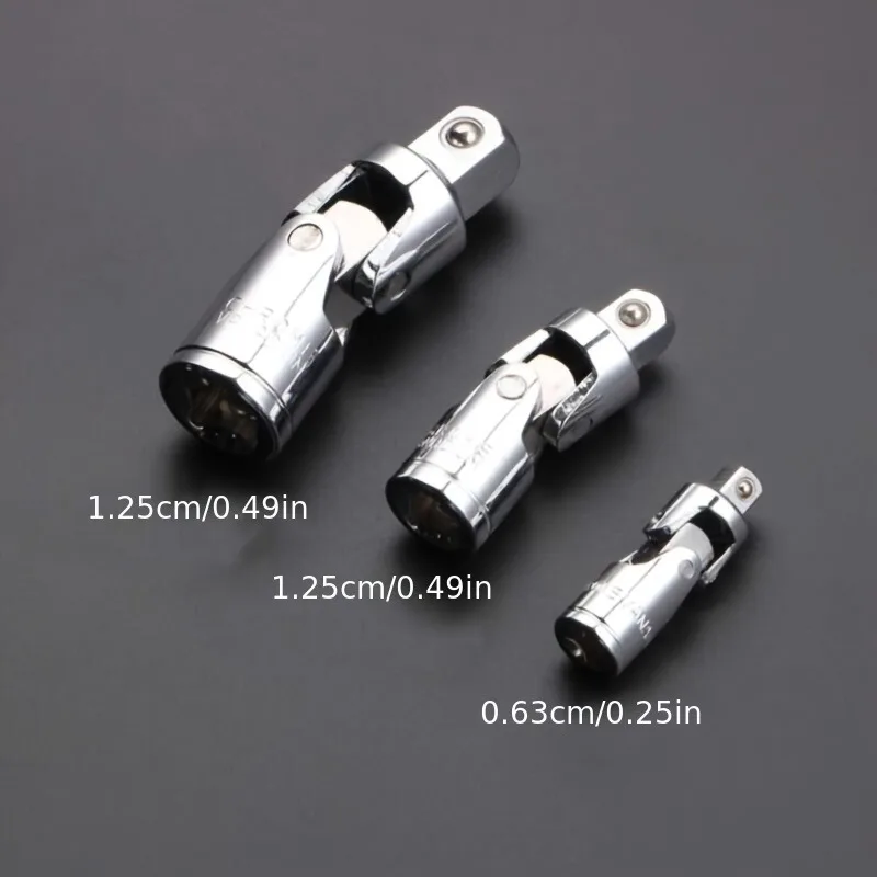 1PC/3PCS Universal Joint Set Ratchet Angle Extension Bar Socket Adapter Manual and Pneumatic Bendable Adapter Socket Tools