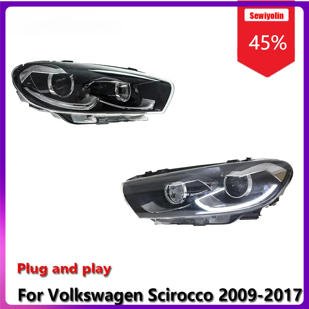 

Sewiyolin Car LED Lamp Headlight Assemblies For Volkswagen Scirocco 2009-2017 Fog DRL Brake Turn Signal Lamp Plug And Play