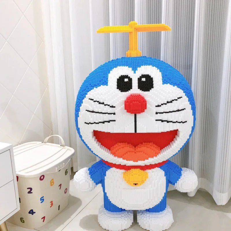 고난도 80000개 입자 초대형 도라에몽 조립 블록, 입체 장난감 장식품, 생일 선물