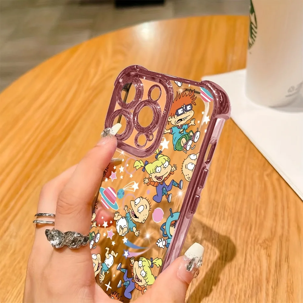 حافظة هاتف Fun Cute R مناسبة لهاتف iPhone17 إلى 11 pro max Plus غطاء خلفي ناعم وشفاف مضاد للسقوط. #2