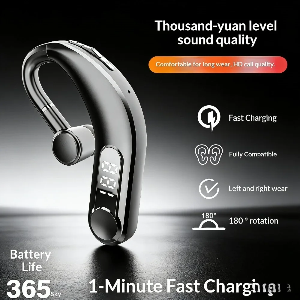 High Appearance Value Wireless Headphones 2025 New Business E-Sports Comfortable In-Ear Noise Cancellation HD Sound Battery Disp