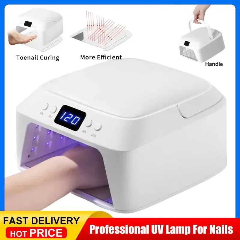 

71 LEDs UV Nail Lamp Large with Hand Pillow Space Nail Dryer Smart Sensor 72 W Professional UV Lamp For Nails Manicure Pedicure