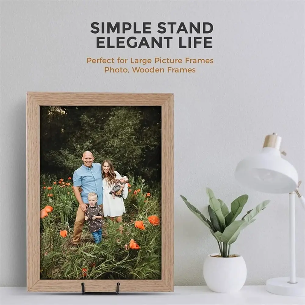 Portable 3/4/6inch Frame Holder Metal Black Magazine Display Stand Non-slip Easel Home Decoration Storage Ornaments