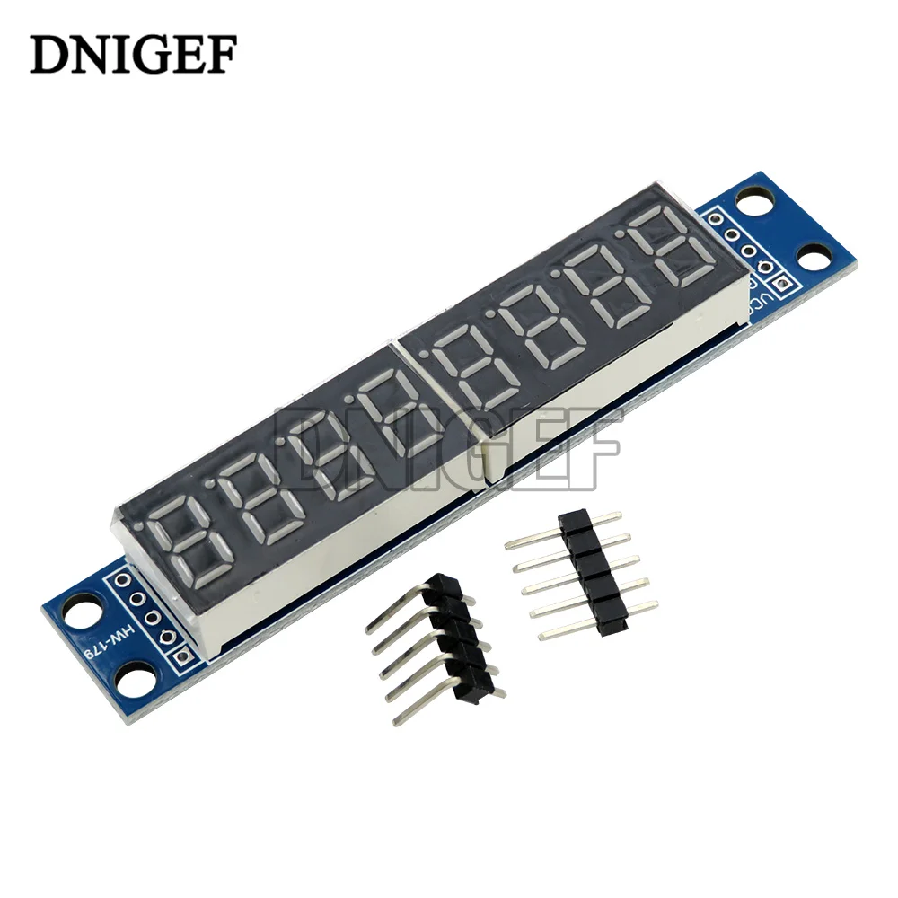 MAX7219 Control Module LED Dot Matrix 8-bit Digital Tube Display Control Module 3.3V 5V Microcontroller Serial Driver 7-segment