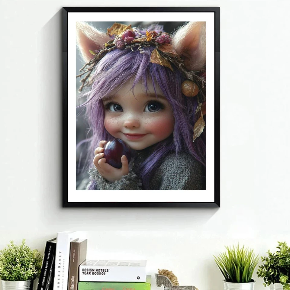 Forest Elf DIY 5D Diamond Painting 2024 New Diamond Embroidery Cross Stitch Full Mosaic Cartoon Girl Home Decor