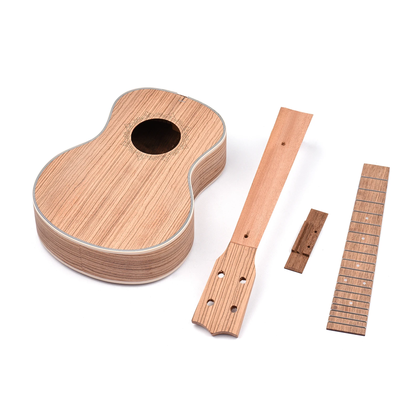 Kit de bricolaje de ukelele de 26 pulgadas, Ukelele de 4 cuerdas, guitarra hawaiana, juego de bricolaje, Panel de madera, diapasón de palisandro con clavijas, cuerdas Bri