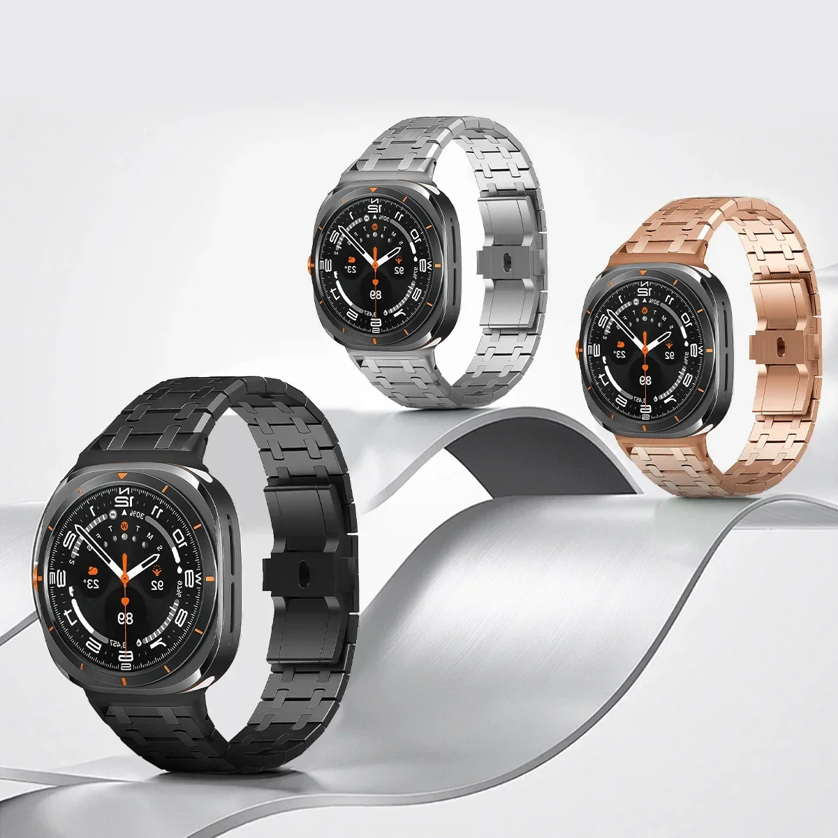 Bracciale a maglie in metallo per Samsung Galaxy Watch Ultra 47mm Cinturino in acciaio inossidabile di lusso Galaxy Watch cinturino ultra47mm cinturino da donna uomo