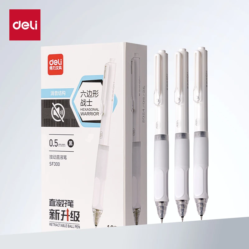 

Deli 12pcs 0.5mm Black Ink Quick-drying Gel Pen School Supplies Office Supplies Signing Pen Stationery Office Pen Gift