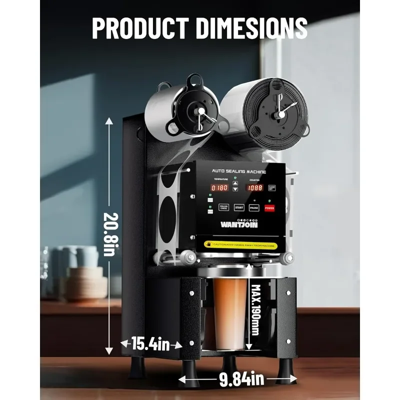 Sluitmachine Volautomatische Cup Sealmachine Digitale Controle Lcd-Paneel Cup Sluitmachine