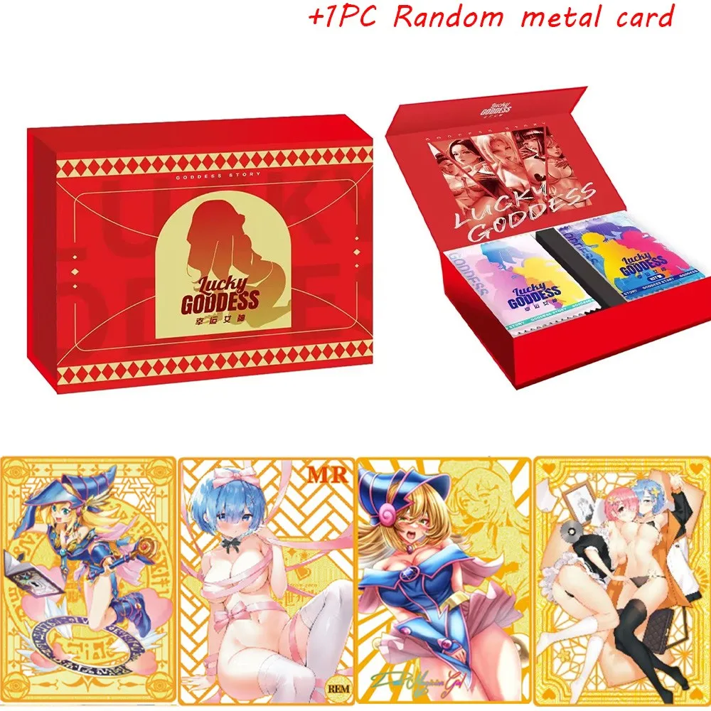 

New Lucky Goddess Waifu Card Box Goddess Story Collection Cards Anime Girl Party Swimsuit Bikini Doujin Toys And Hobbies Gift