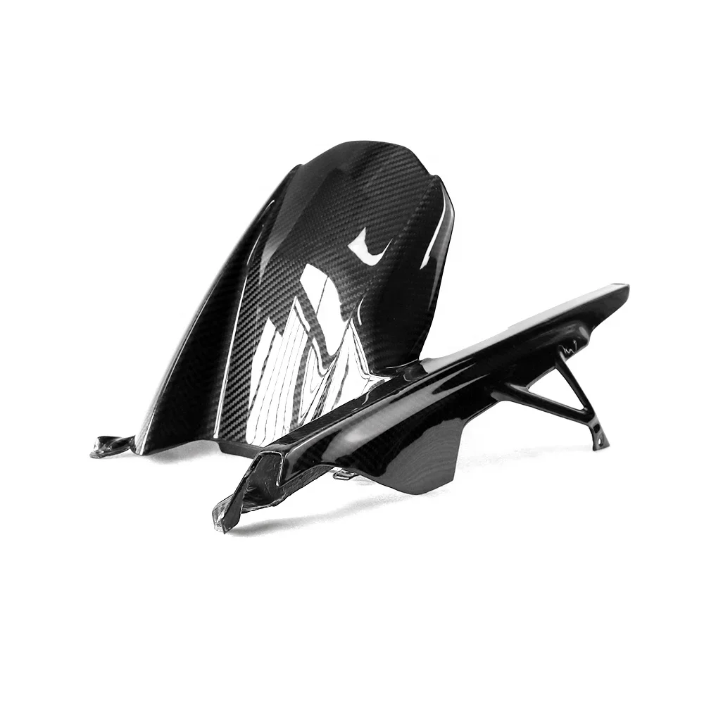 For BMW BMW S1000RR 2019-2025 M1000RR 2020-2025 S1000R 2021-2025 M1000R 2023-2025 100% Carbon Fiber Rear hugger with chain guard