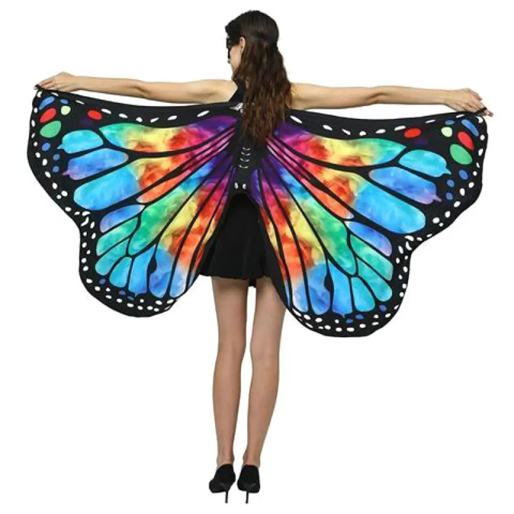 Halloween Festival Rave Dress Fairy Party Favor Butterfly Wings Shawl Butterfly Scarf Cloak Butterfly Costume