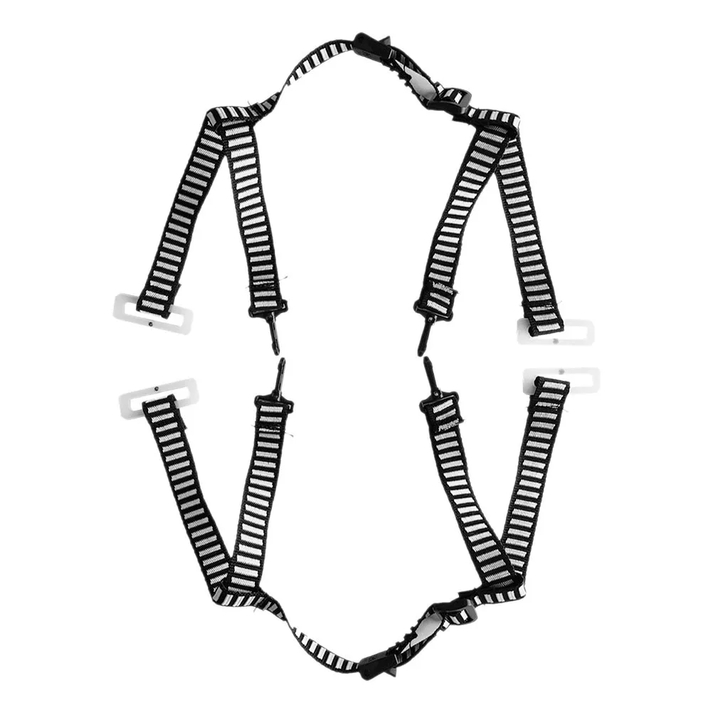 2pcs Hard Hat Chin Strap Chain Belt 4 Fixed Points Y Shape Adjustable Harness Replacement For
