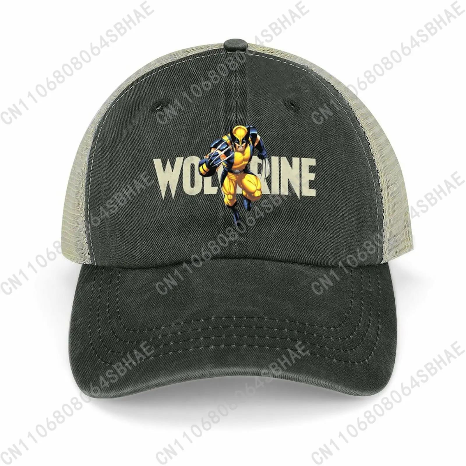 

Marvel Wolverine Mesh Cowboy Hat Hollow Ventilated Summer Cap Men Women Outdoor Sun Hat Adjustable Strap Custom Cosplay