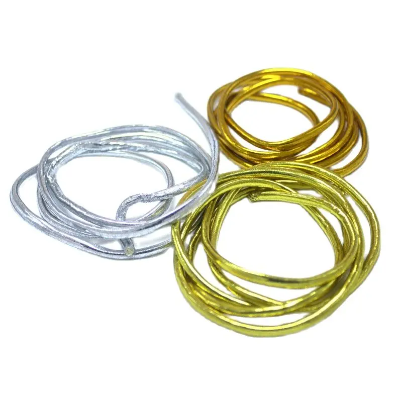 new style    Gold and silver high quality durable pants skirt belt sewing clothing accessories  elastic band rubber Color belt