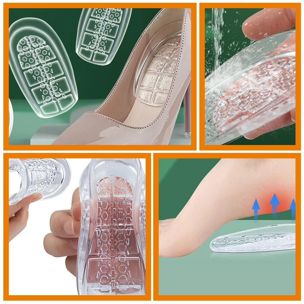 

2Pairs Anti-Wear Heel Pads Shock Absorption Cushions Supportive Shoe Inserts for Daily Walking Hiking Blister Prevention