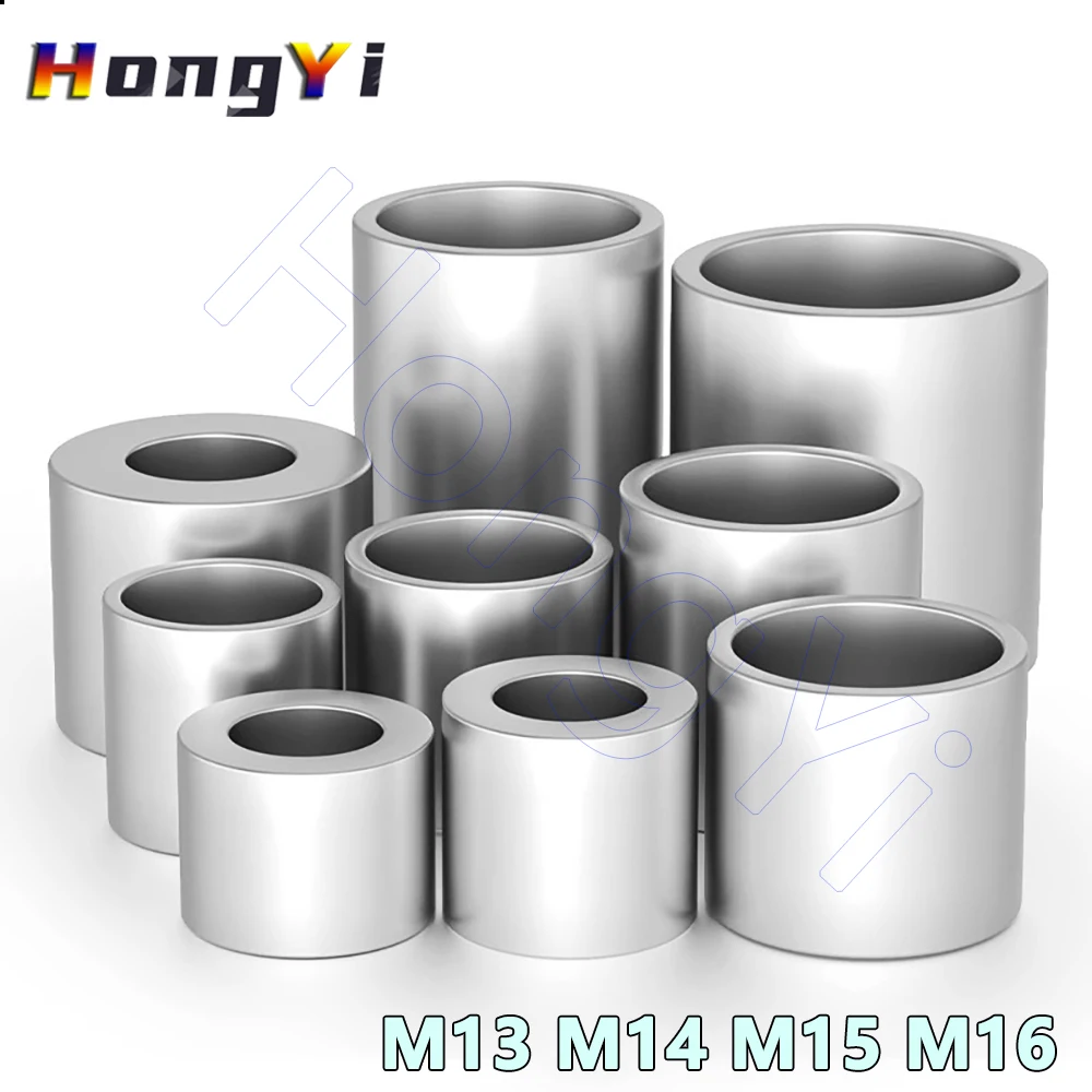 M13 M14 M15 M16 304 Stainless Steel Spacer Unthreaded Bushing Washer Round Hollow Standoff Straight Through Column Gasket Sleeve