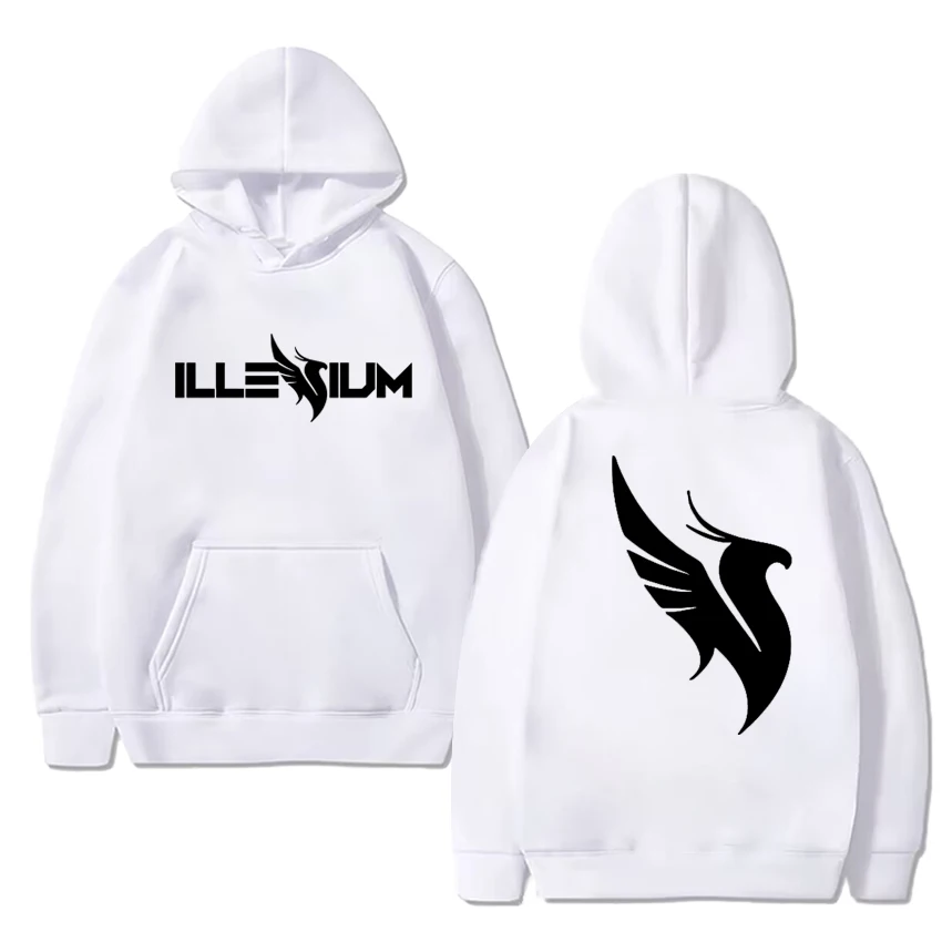 2025 New in Illenium Dj Music Double Sided print Hoodies Men women vintage Casual pullovers Unisex Fleece Long sleeve Sweatshirt