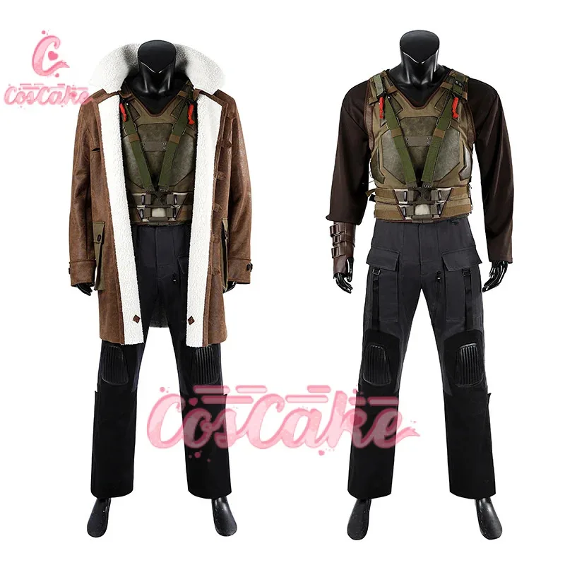 

COSda@Bat Bane Cosplay Costume Shoes Mask Overcoat Props Accessories Halloween Man Fantasy Suit The Dark Knight Rises Uniform Co