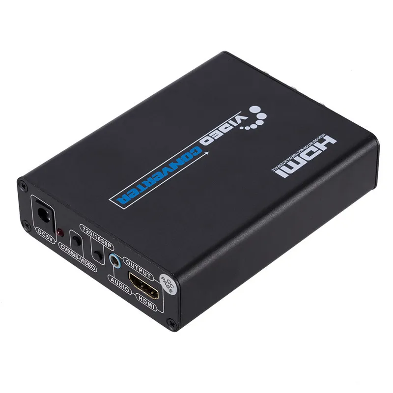 Adaptador convertidor de Audio a HDMI compuesto y S-Video R/L 3RCA AV CVBS compatible con 720P/1080P para PS2 PS3 NES SNES Nintendo 64 HDTV