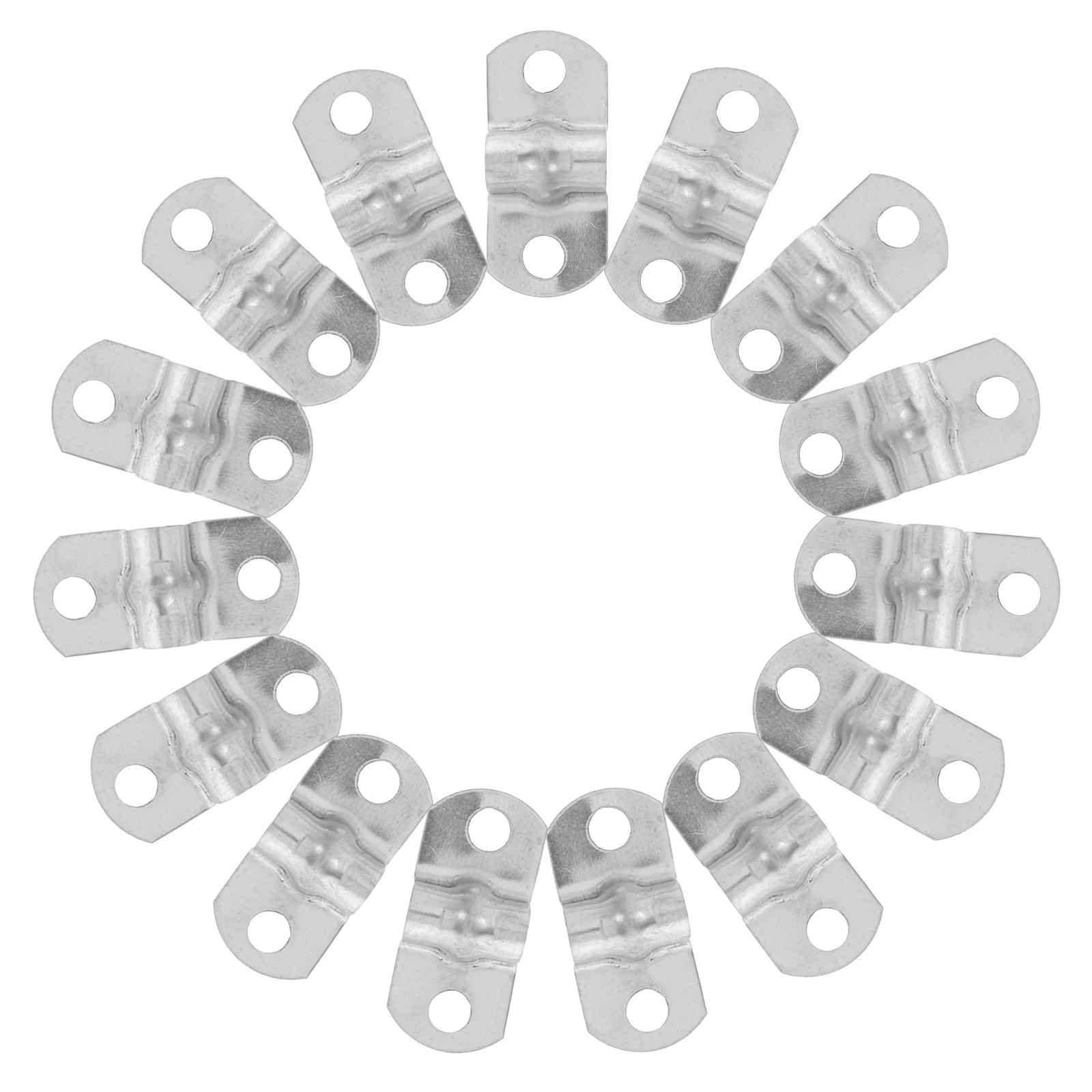 

50pcs Pipe Clamps Stainless Steel U Shape Saddle Brackets Hose Straps Cable Clips Tube Holder Support Metal Fixing Hardware