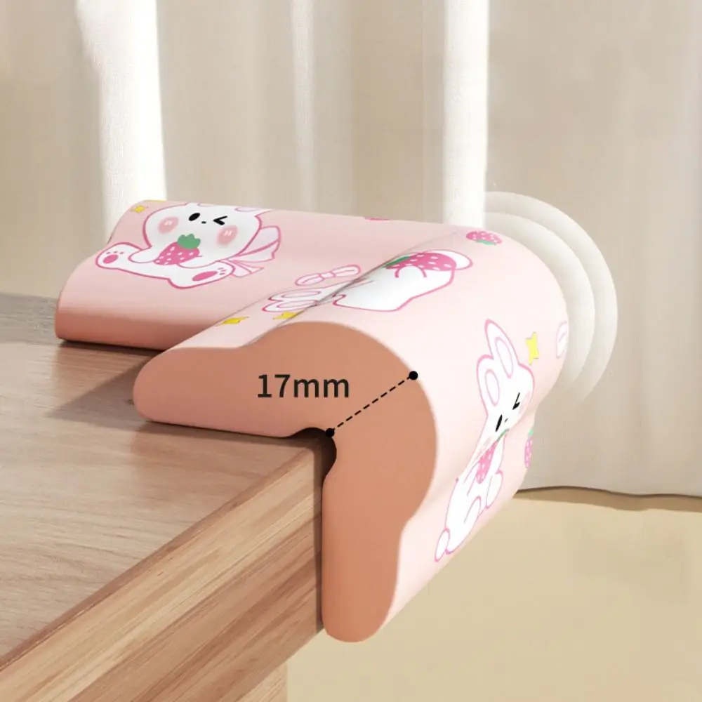 5Pcs Cartoon Pattern Desk Edge Guard Corner Self-adhesive Soft Anti Collision Cushion Safety Thickend Wall Corner Protector