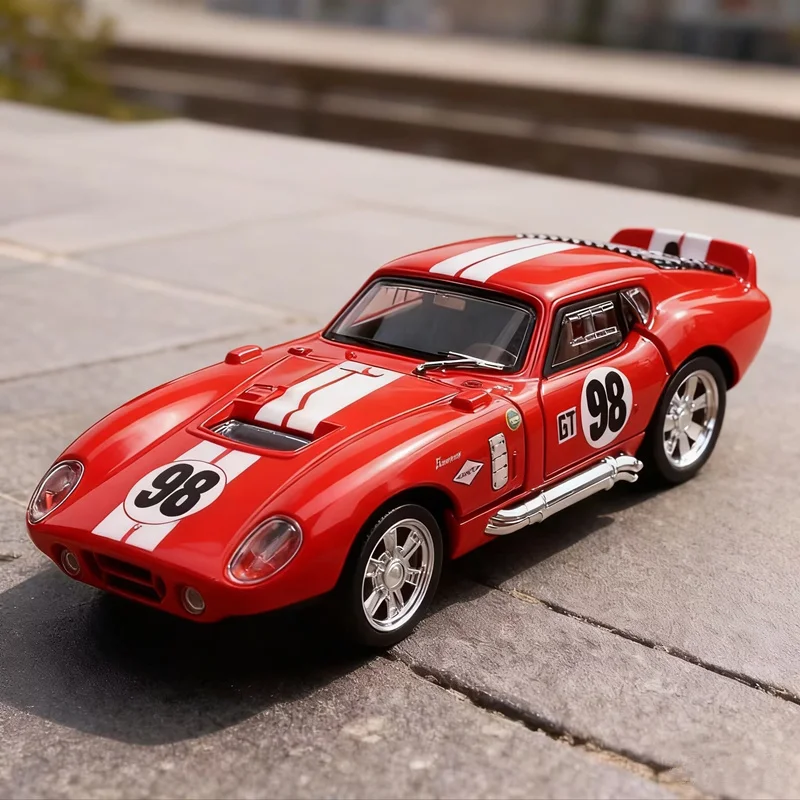 

1:32 Shelby Coupe из сплава, модель спортивного автомобиля, литая под давлением металлическая классическая ретро гоночная машина, модель автомобиля, звуковой свет, детские игрушки, подарок