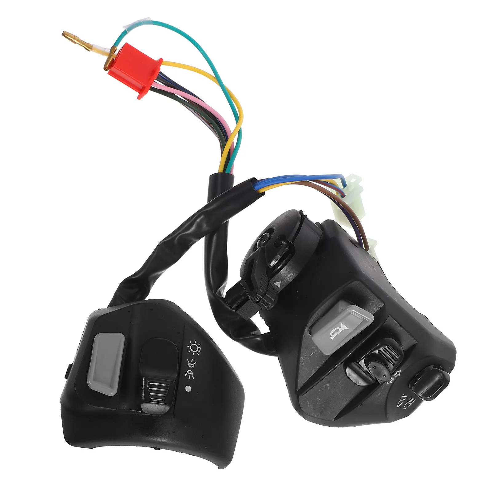 2Pcs Motorcycle Handlebar Switch Assembly Weather Resistant High Sensitivity Left Right Control for Scooter Electric Bike E-Bike