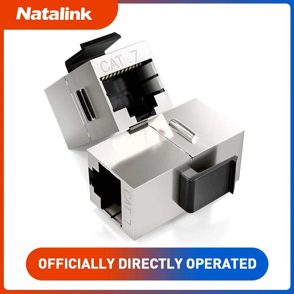 10PCS RJ45 Connector Keystone Coupler rj45 Inline Insert Coupler for Cat7/CAT6A/CAT6/CAT5E Female to Female Module Adapter