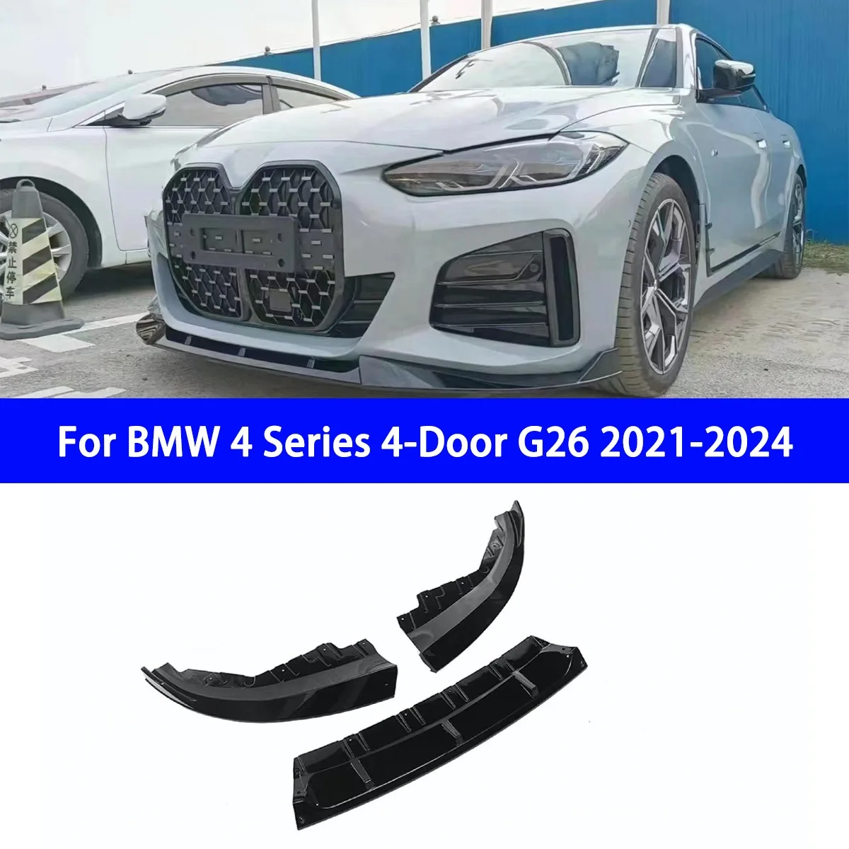 

Suitable for BMW 4 Series 4-door G26 2021-2024 Sport Edition, Front Shovel Bright Black