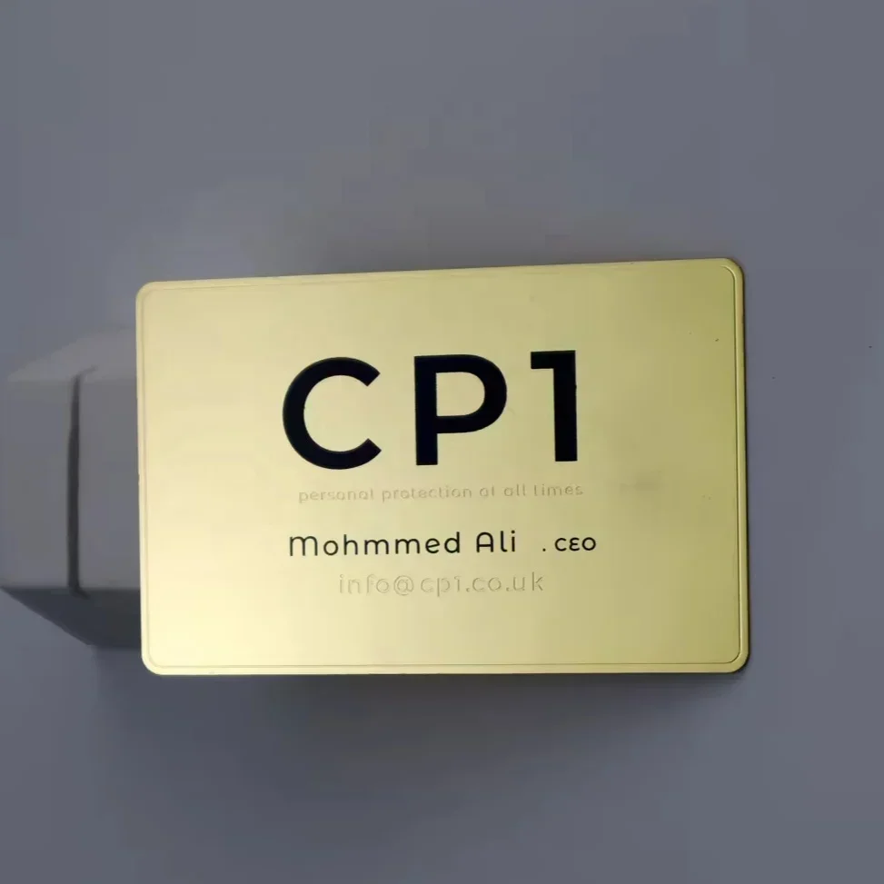 

High Quality 24 Gold Finished Luxury Stainless Steel NFC VIP Metal Business Cards