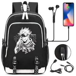 Hot Jujutsu Kaisen Backpack Men Women USB Charging Laptop Travel Backpack Teenager Student Backpack Casual Mochila