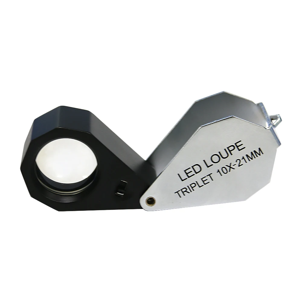 Jewelry optical lens eye magnifying glass fable brand hand-held will carry 3 sets of glass lens magnification tools