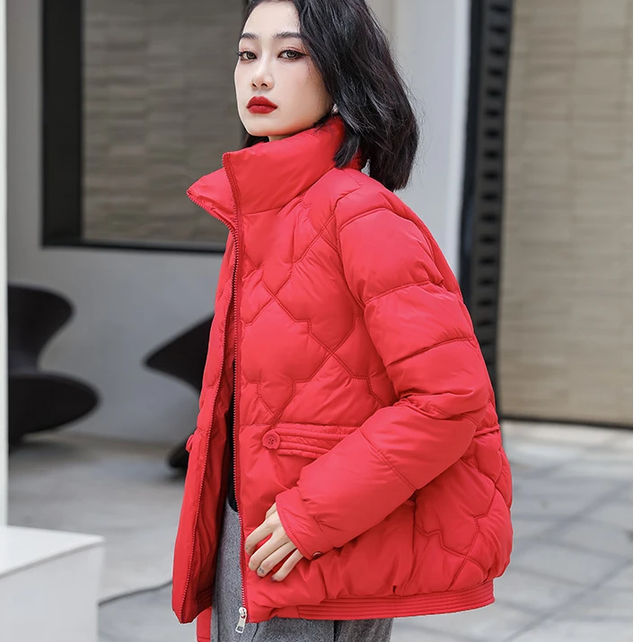 

2023 New Women Down Cotton Coat Winter Jacket Female Loose Thicken Warm Parkas Small Fellow Outwear Short-Length Overcoat