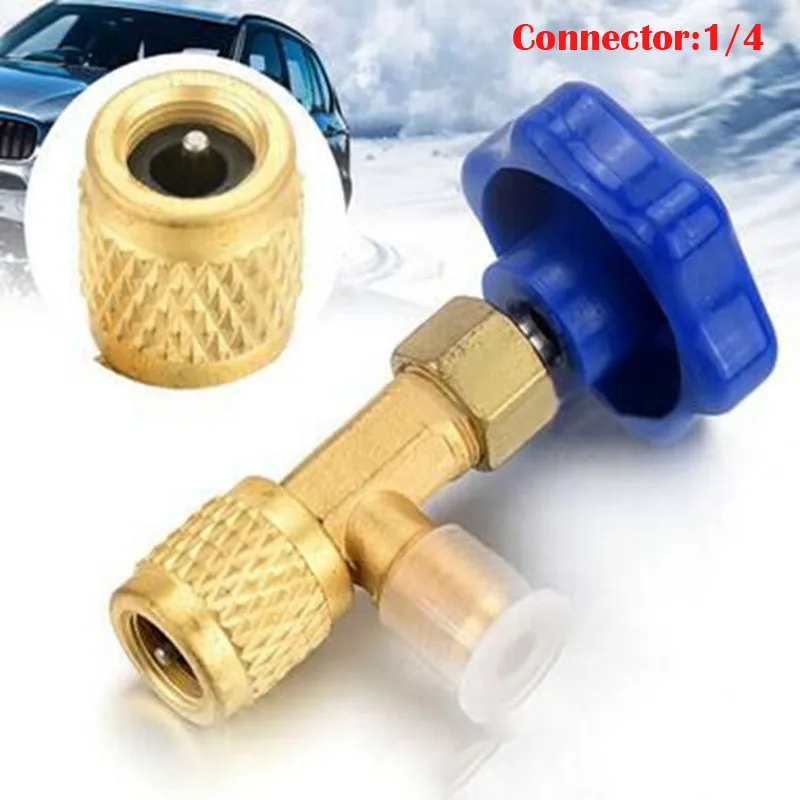 1Pc Low Pressure Dispensing Valve Bottle Opener 1/4 SAE Connector Mayitr Refrigerant Bottle Can Tap for R22 R134a R410A Gas