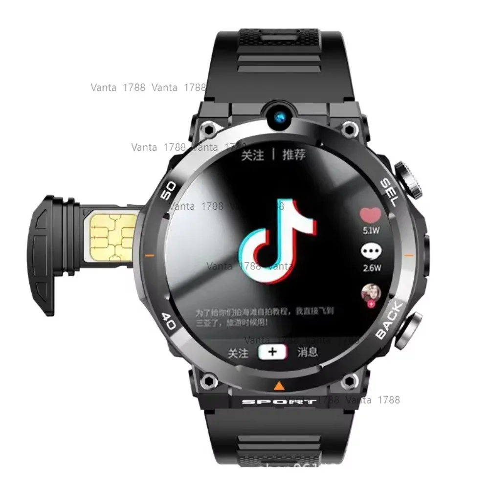 4G 5G ساعة ذكية تدعم Tiktok Whats App Facebook WiFi GPS مكالمة فيديو مزدوجة 900MAH بطارية أندرويد الرياضة ساعة ذكية H10