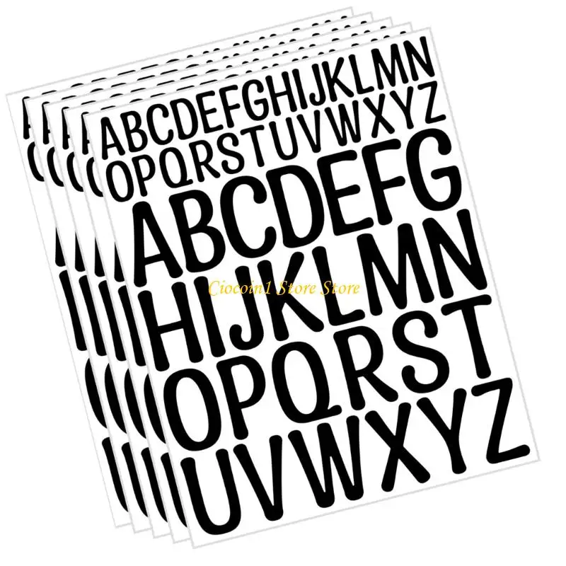 A3PC 5 Sheets Journal Aufkleber farbenfrohe Buchstabenaufkleber -Sammelkleber Aufkleber Aufkleber Aufkleber Alphabets Aufkleber