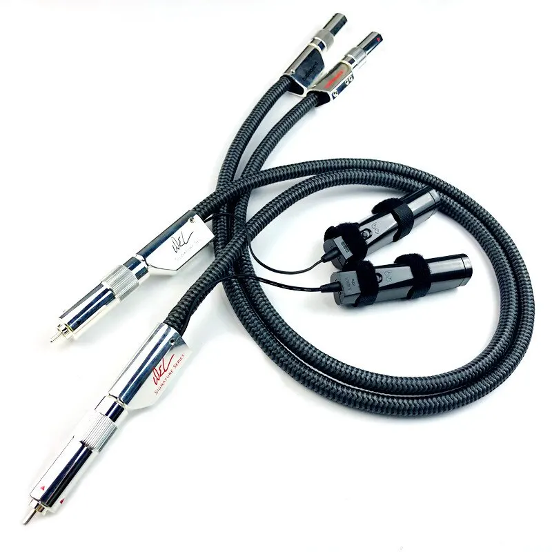 

WEL SIGNATURE PSS Silver RCA Audio Interconnection Cable with Carbon Fiber 72V Battery for Amplifier CD Player