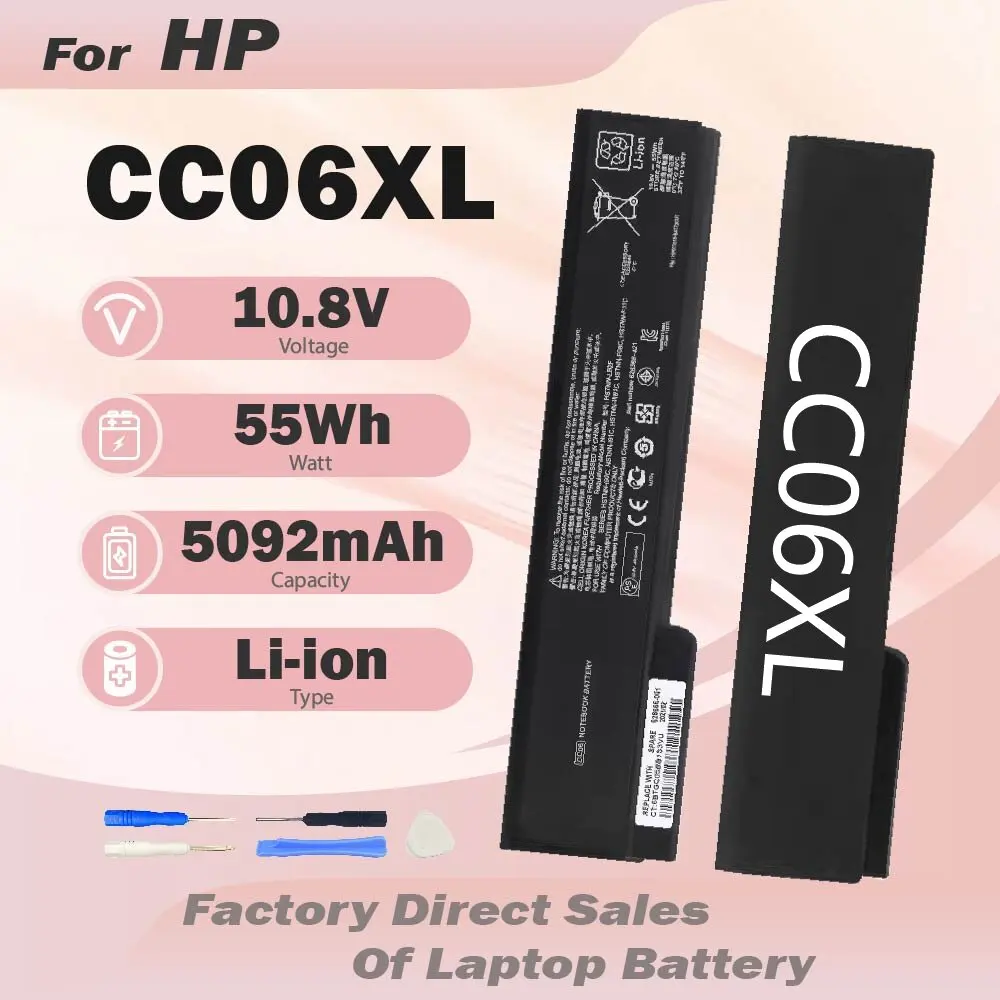 Batería para portátil CC06XL cc06 HSTNN-LB2F para HP EliteBook 8460w 8460p 8560p 8570p para ProBook 6360b 6460b 6465b 6470b 6475b 6560b 6