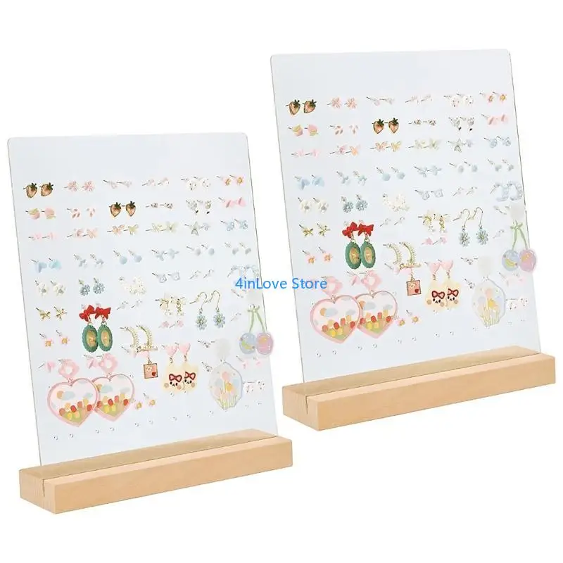 

T4MD Acrylic Earring Stand Jewelry Display Rack Women Jewellery Pegboard