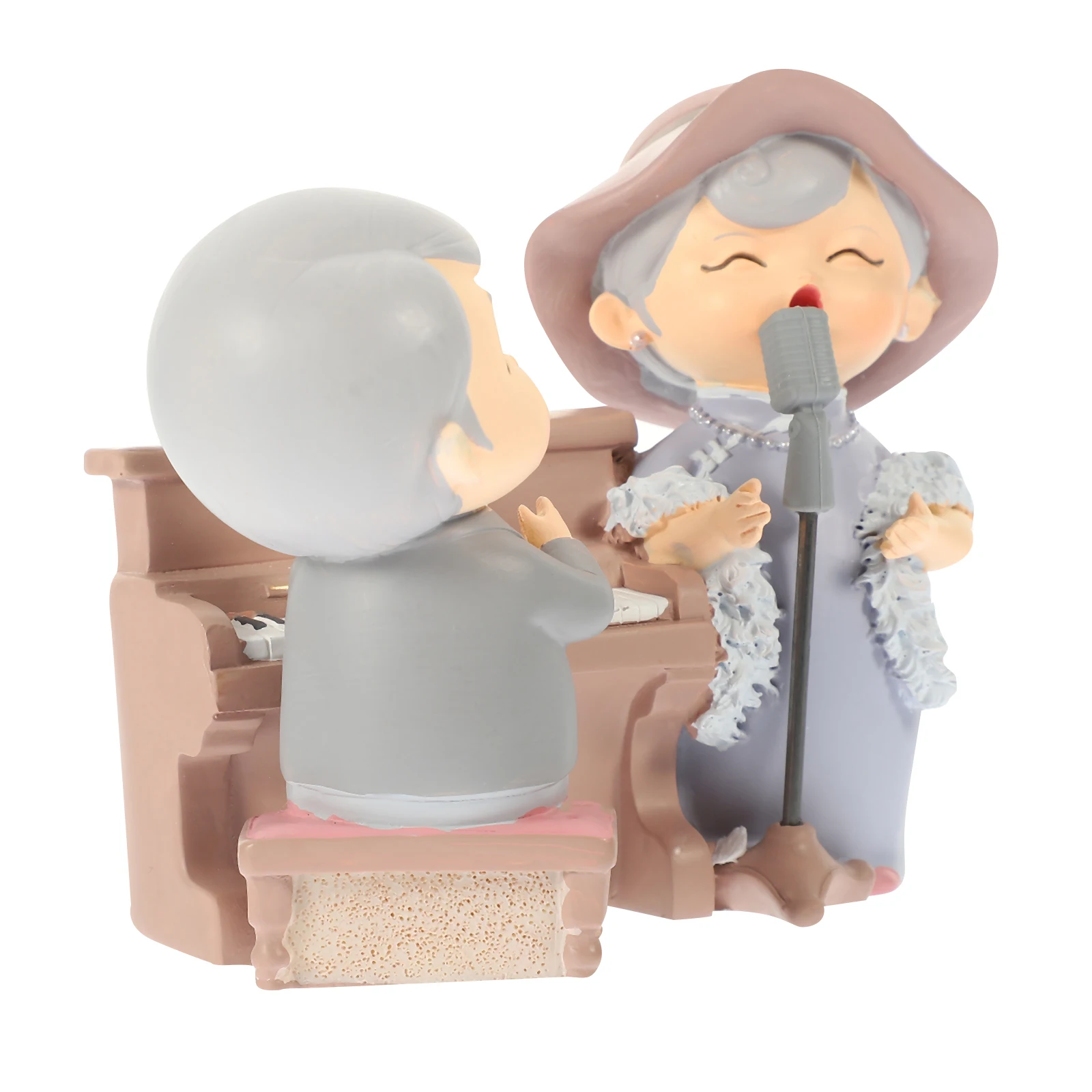

Baking Cake Decoration Elderly Figurine Wedding Statue Anniversary Valentine Resin Home Decor Piece Mini Model