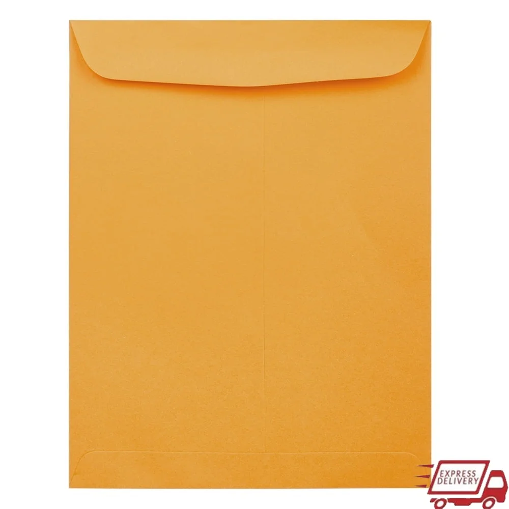 

Большие конверты с открытым концом, 12x15,5 дюймов, коричневые крафт-мальнины, 50 упаковок, документы, буквы, заметки, маркетинговые материалы