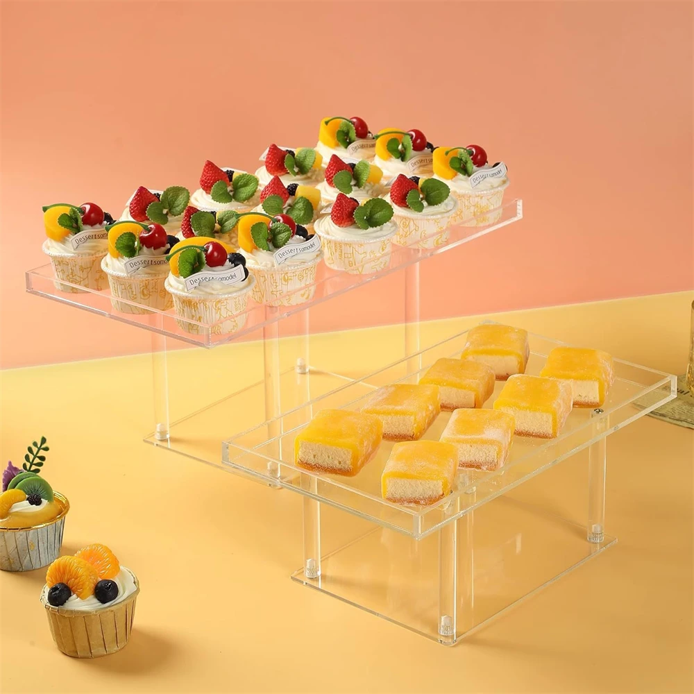 Acrylic Dessert Table Display Stand Set Party and Wedding Cupcakes Stands Home Hotel Party Decoration