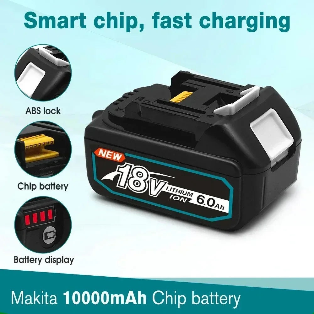 

Latest Upgraded BL1860 Rechargeable Battery 18V 8.0Ah/5.0Ah/6.0Ah Lithium for Makita 18V Battery BL1830B BL1850B BL1850 BL1840