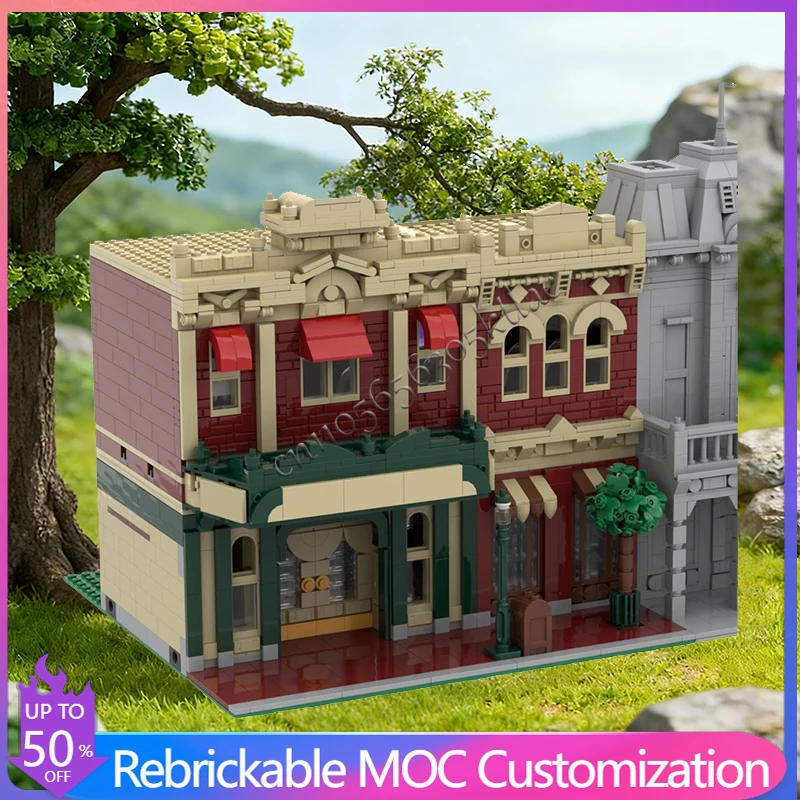 1769 pièces de vêtements médiévaux de luxe, modèle de rue principale, blocs de construction modulaires personnalisables, briques DIY pour enfants, jouets de vacances pour garçons