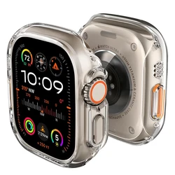 Apple Watch 케이스 용 커버 Ultra 2 49mm 스트랩 액세서리 하드 PC 범퍼 쉘 화면 보호기 iwatch 시리즈 울트라 49mm 밴드