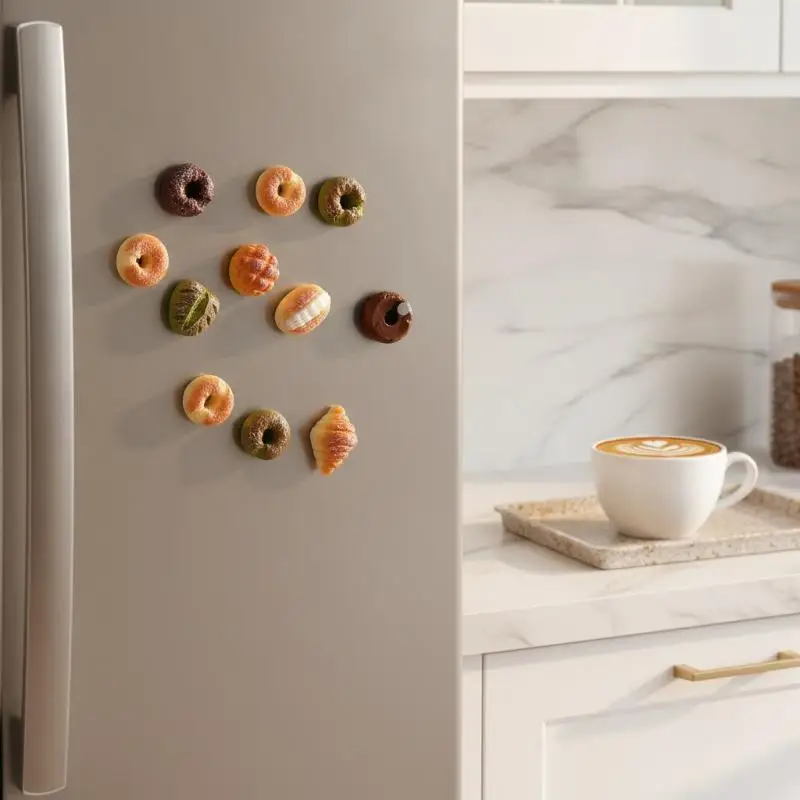 Realistic Mini Bread Food Fridge Magnets 3D Bakery Pastry Refrigerator Magnets Decor DIY Embellishments Accessories Ideal Gift