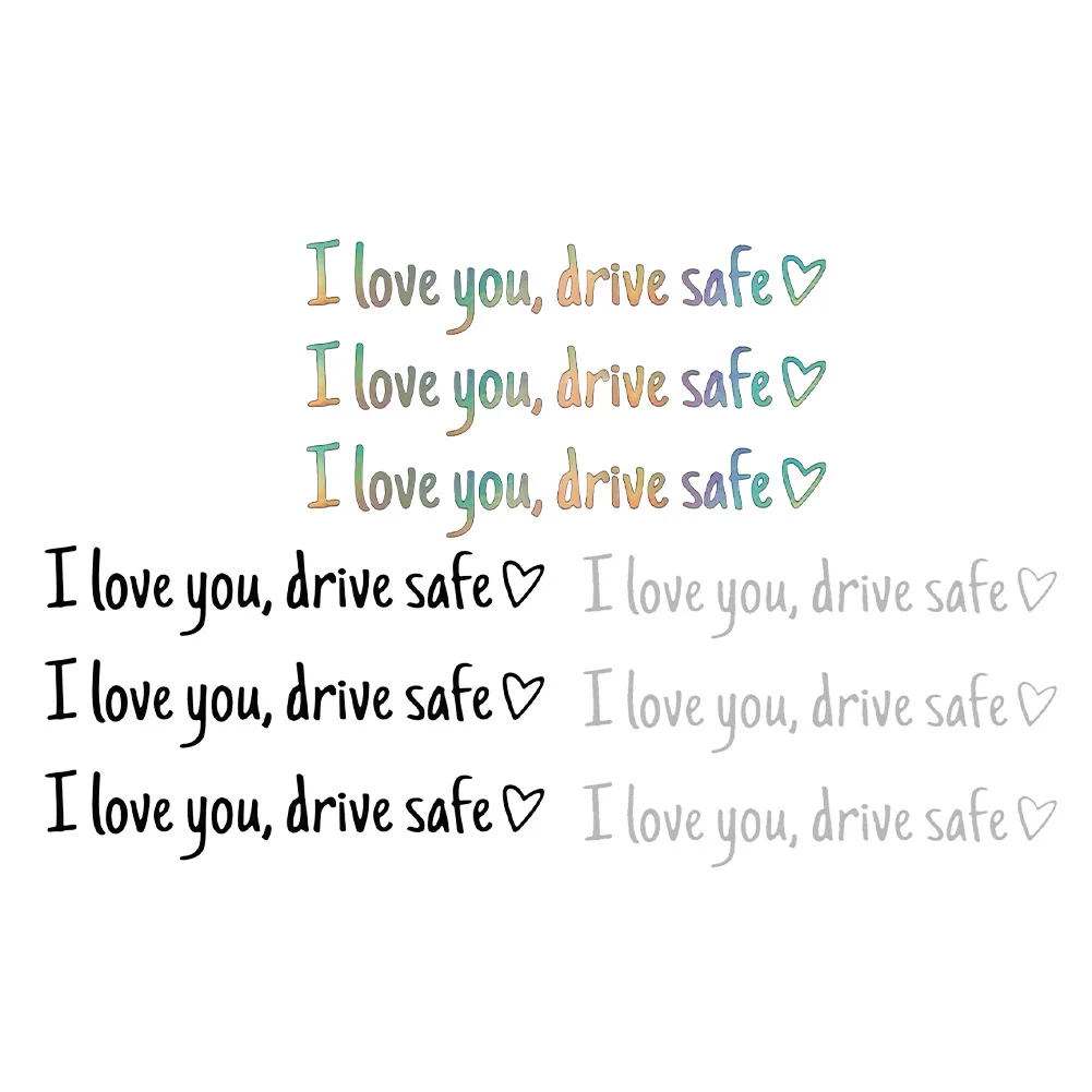 3pcs I Love You Drive Safe Sticker Heartfelt Car Decor & Safety Reminder Versatile Car Interior Decorations