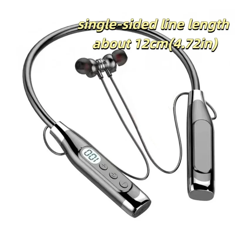 Wireless Neckband Earphone Bluetooth 5.4, Neck Mounted Headset Long Standby Noise Cancelling Collar Earphone For Smartphone view 3