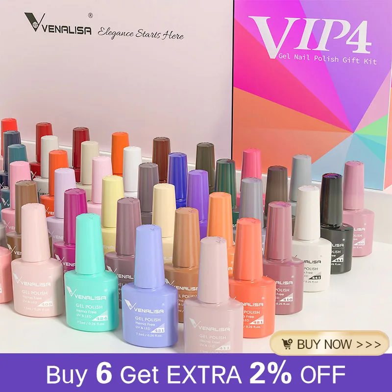 Venalisa VIP4 Nail Gel Polish Hema Gratis Volledige Dekking Mooie Semi Permanente Soak Off Uv Led Gel Nagellak Gel lak